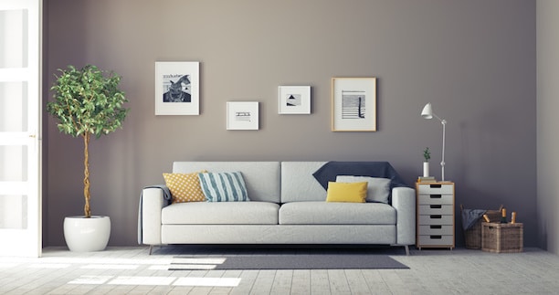 Un salon moderne avec une belle harmonie de couleurs