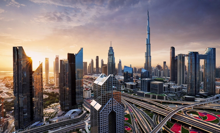 Vue aérienne des immeubles haut de gamme près du Pullman Dubaï Downtown