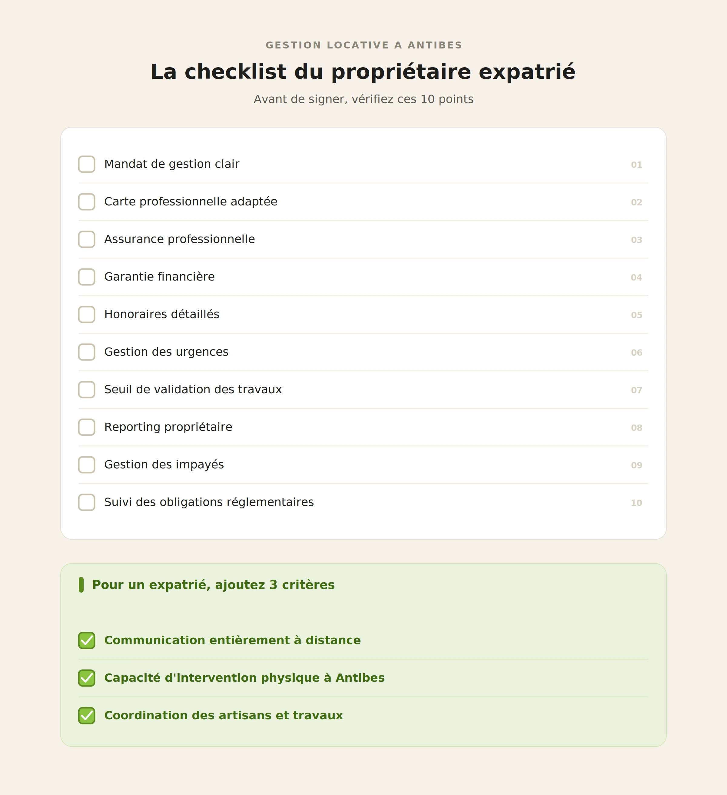 La checklist d'une bonne gestion locative à Antibes