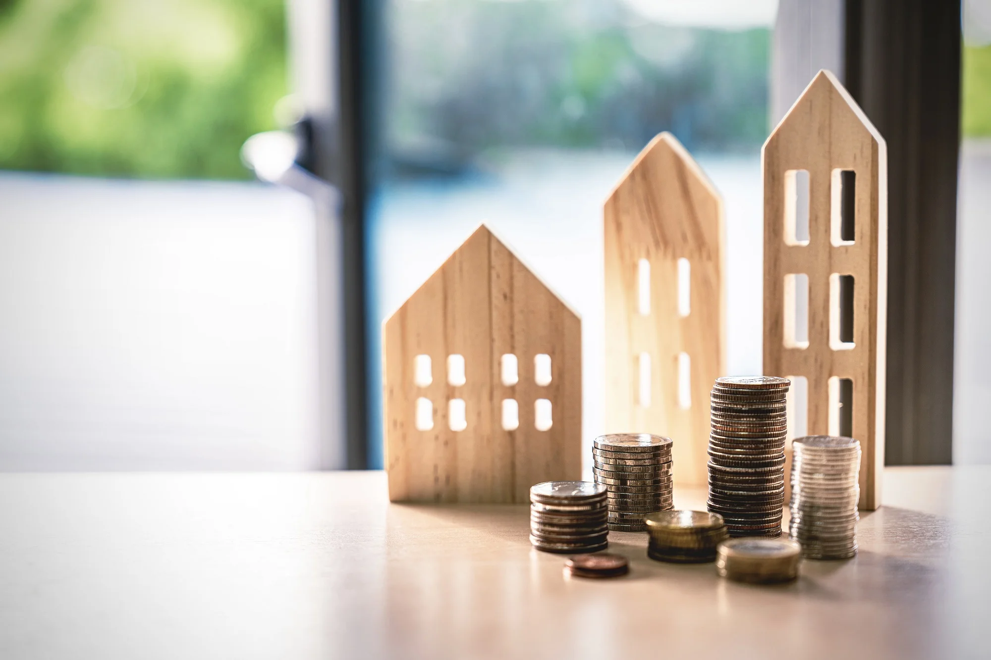 Un visuel de maison montrant la comparaison de la nue propriété