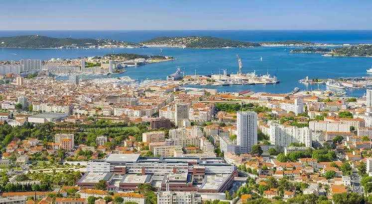 La ville de Toulon avec prix par m2 pour analyse du marché