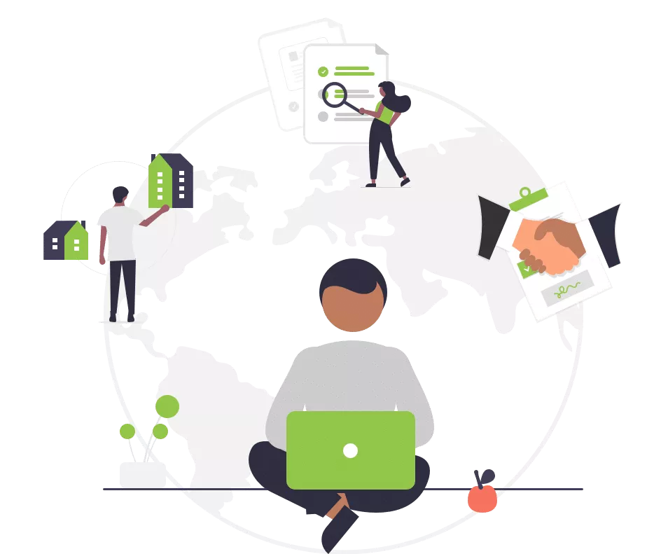 Illustration des étapes d'un investissement locatif