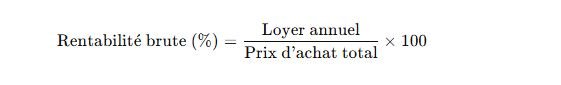 Mode de calcul de rentabilité brute